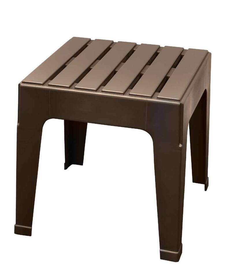 Stackable Polypropylene Side Table Brown 1 Each 8090-60-3731
