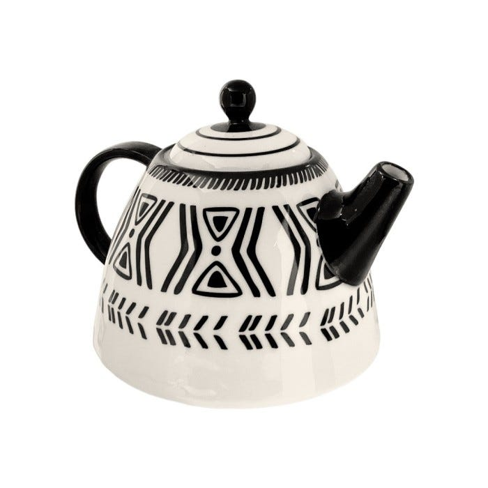 PORCE TEAPOT W/LID & DECAL