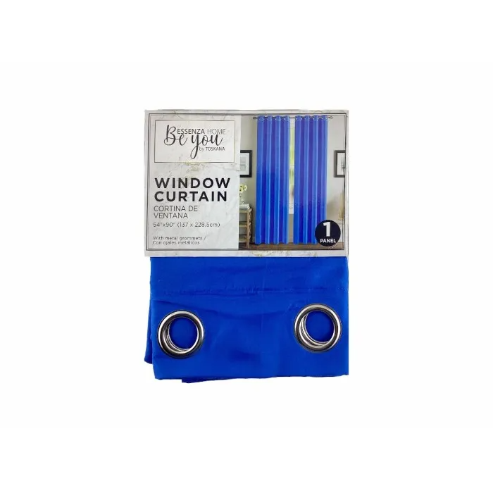 MIC FIBRE CURTAIN W/GRMT R BLU