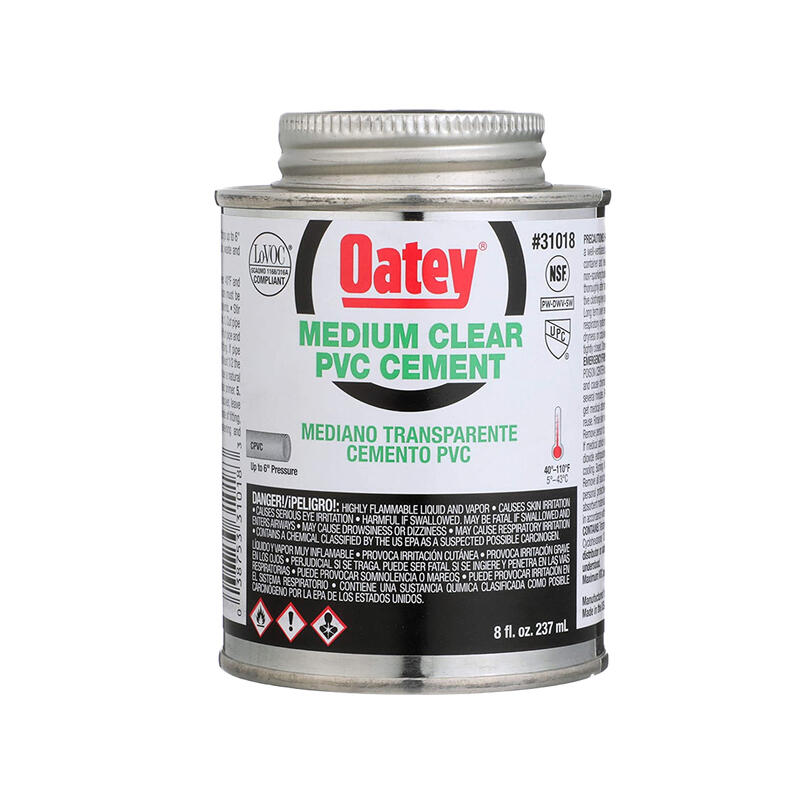  Oatey PVC Medium Clear Cement 8 Ounce  1 Each 31018