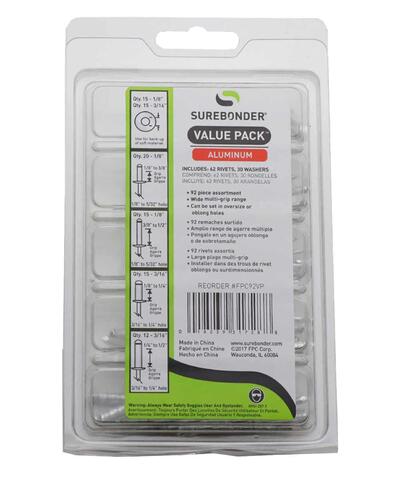  Surebonder  Rivets And Washers Variety Pack  1 Each FPC92VP