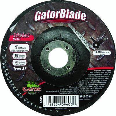   Gator  Metal Cut Off Wheel  4x0.45x5/8 Inch  1 Each 9601