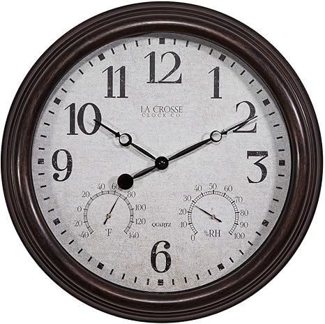 IN/OUTDOOR CLOCK W/TEMPERATURE