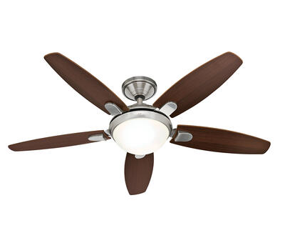 Hunter Fan Ceiling Contemporary 52 Inch Brushed Nickel 1 Each 50612
