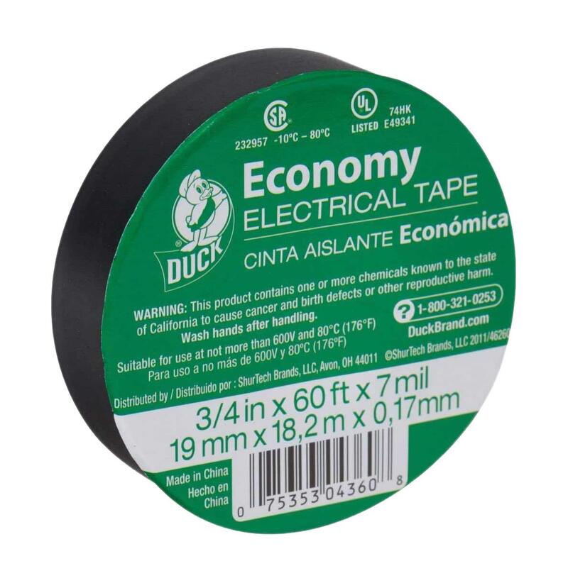 Shurtech Brands Electrical Tape 3/4 60 Foot  Black 1 Each 299006