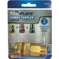 Plews Tru-Flate Coupler Combo Male 1/4 Inch 1 Each 13-513