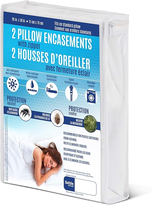 PILLOW PROTECTOR WP WHT 2PK