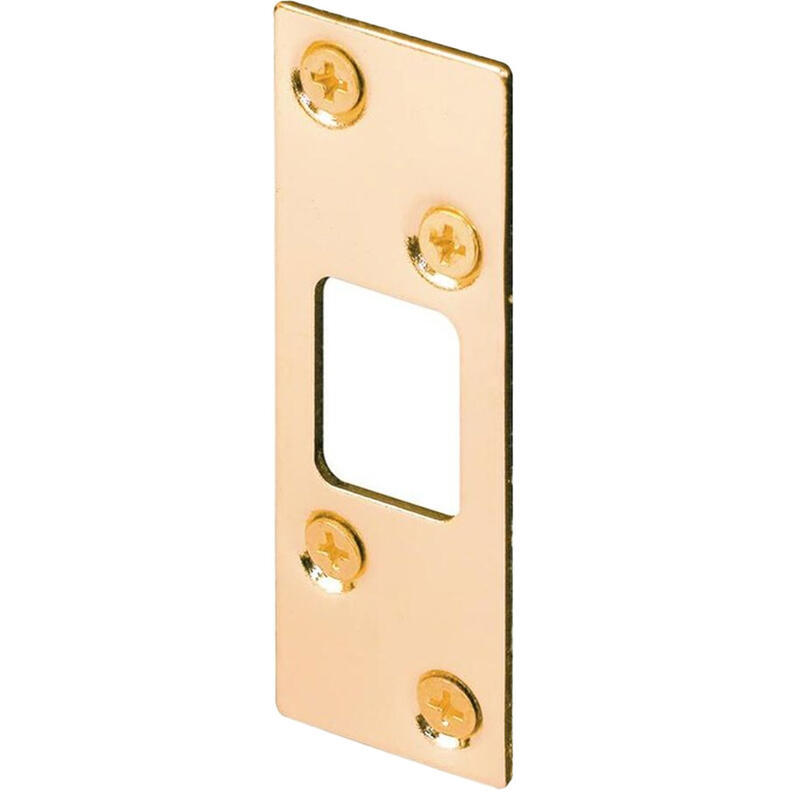 Prime Line Deadbolt Strike Plate 3-5/8x1-1/4 Inch Brass 1 Each E2235