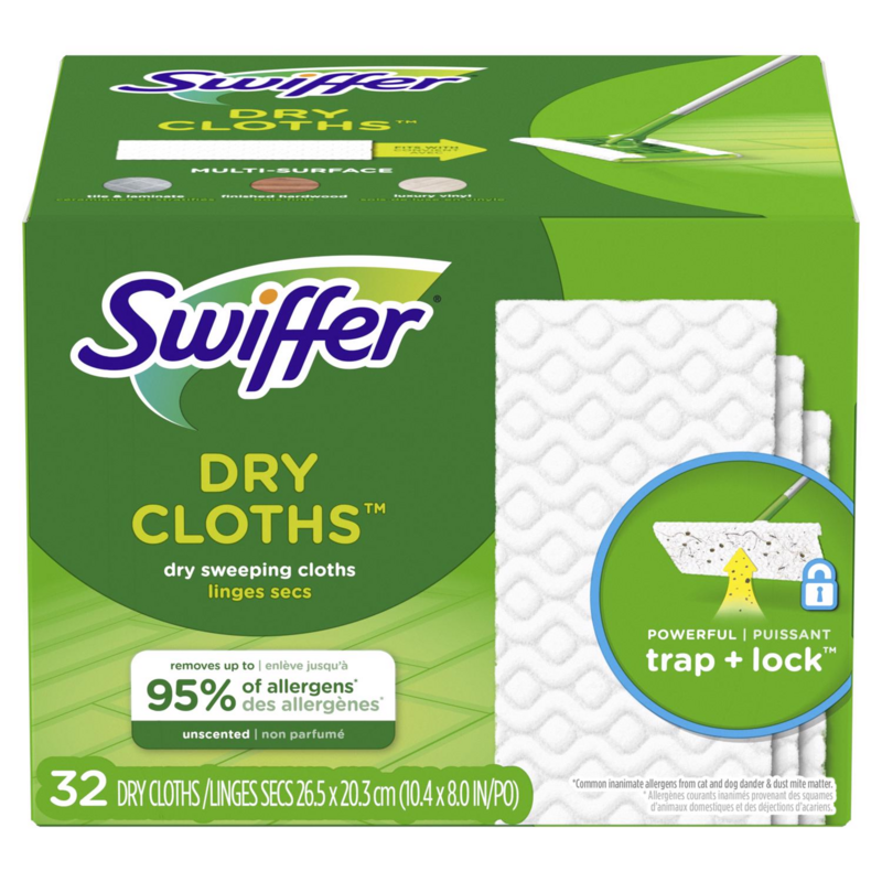 SWIFFER UNSCENT DRY CLOTH 32CT