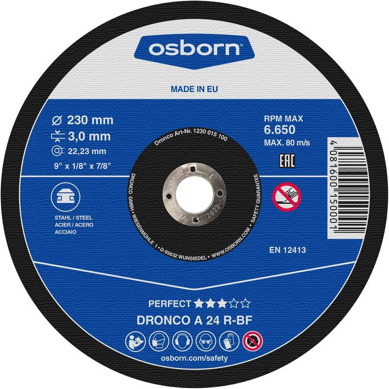  Dronco  Metal Cutting Disc  9 Inch  1 Each 1230015