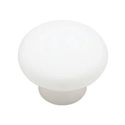 Liberty  Brainerd Plastic Round Knob 1-3/8 Inch  White 1 Each 69253 P624AA