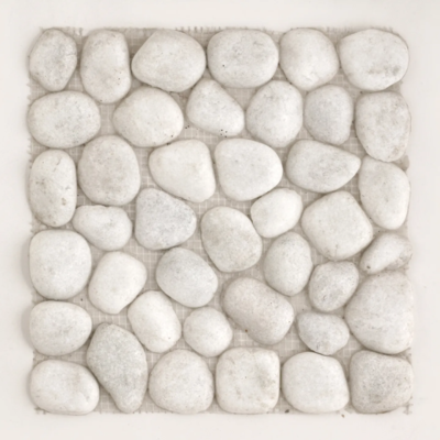 Mosaic Tile Nat Stone Pebble White 12x12 1 Each HC3101