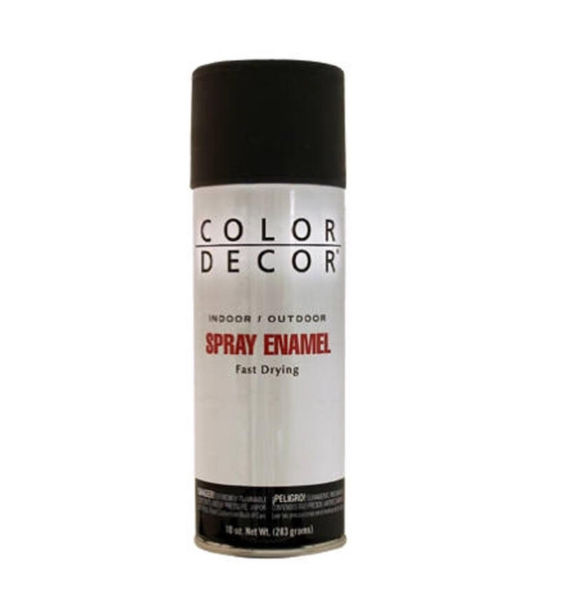 Color Decor Flat Enamel Spray Paint 10oz Wrought Iron Black 1 Each CDS10-AER