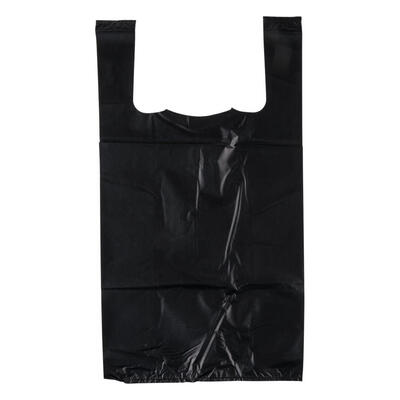 Plastic Vest Handle Bag 19x22 Inch Black: $0.25