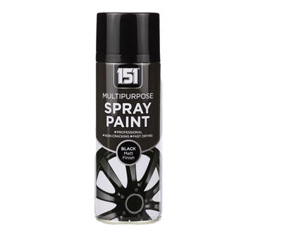 151 Matt Spray Paint 400ml Black 1 Each TAR025