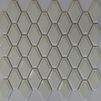 Mosaic Tile White Dia Glossy 12.5X10 1 Each LX46501