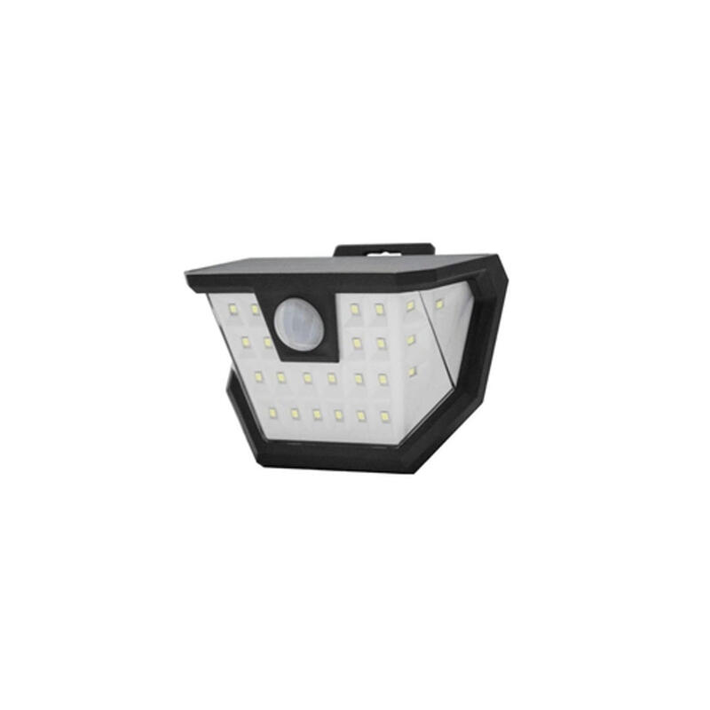  Lampara Solar W/ Sensor Wall Lap 6W Black  1 Each 8839-60K