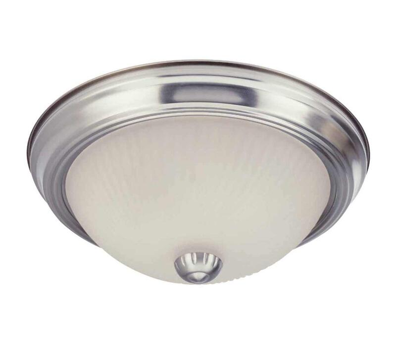 Canarm Ceiling Fixture Incandescent Frost Swirl 40W Brushed Nickel 1 Each IFM213