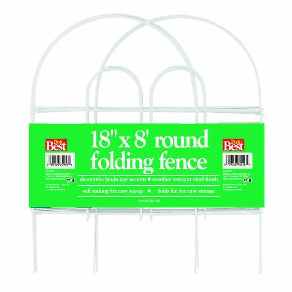Do It Best Best Garden Folding Fence Wire 8 Foot White 1 Each 742155