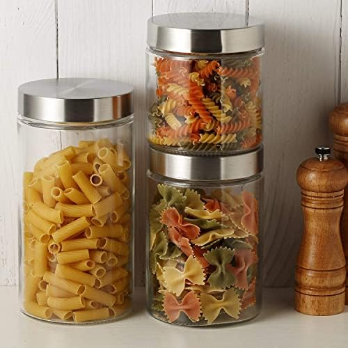  Glass Canister With Lid 3 Piece 1 Set 752-00687