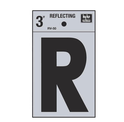  Hy-Ko Reflective Letter R 3 Inch  1 Each RV-50/R