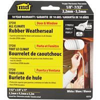  Do It Best Rubber Weatherstrip 3/4x7/16 White 1 Roll 02576