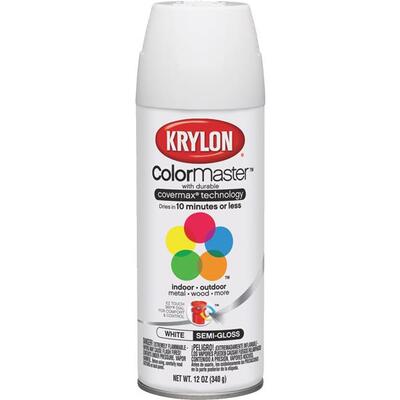 Krylon Colormaxx Semi Gloss Spray Paint 12oz White 1 Each K05150807