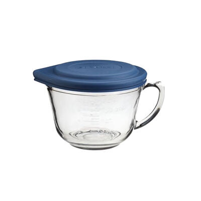 Anchor Glass Batter Bowl With Lid 2 Quart Blue  1 Each 81106L11: $59.91