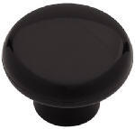 Liberty  Brainerd Plastic Round Knob 1-3/8 Inch  Black 1 Each 69190 P624AA