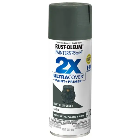 Rust-Oleum Painter's Touch Satin Spray Paint 12oz Hunter Green 1 Each 249074