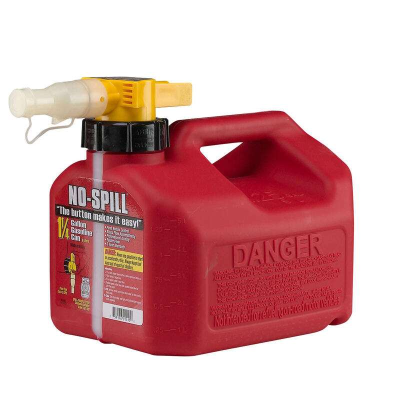  No Spill Gasoline Can 1-1/4 Gallon Red 1 Each 1415
