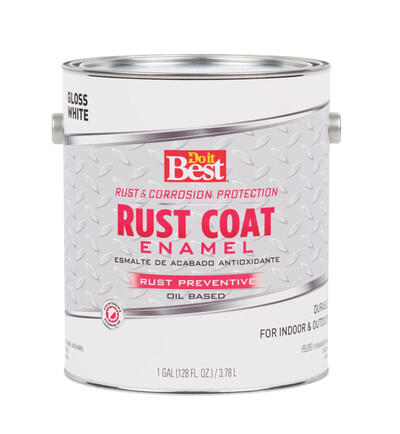  Do It Best  Rust Coat Oil Based Gloss Enamel 1 Gallon White 1 Each 203370D