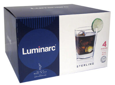  Luminarc Sterling Double Old Fashion Glass 4 Piece 13oz 1 Set N4627: $31.28