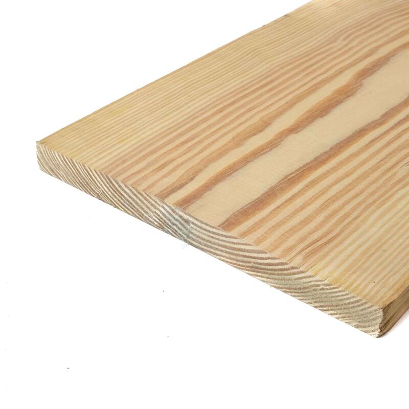 Lumber Yellow Pine C Grade S4S Untreated 1x10x14 1 Length