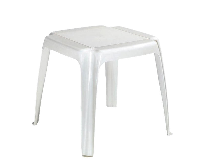 Side Table Square Resin White 1 Each 8115-48-3700