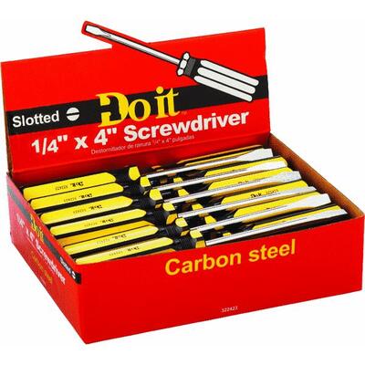  Do It Best Slotted Screwdriver 1/4x4 Inch  1 Each 322423