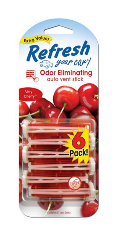  Refresh Air Freshener Vent Stick 6 Pack  Cherry  1 Each 09430T