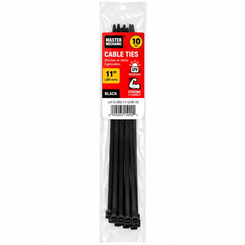  Do It Best  Cable Tie 10PC  11 Inch  Black 1 Pack LH-S-280-11-UVB-10