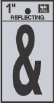  Hy-Ko Reflective Ampersand Sign  1 Inch  1 Each RV-15/&