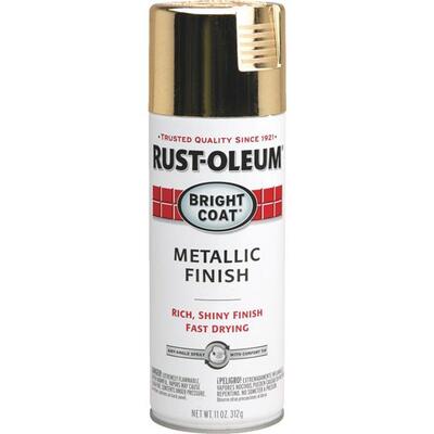 Rust-Oleum Bright Coat Metallic Enamel Spray Paint 11oz Gold 1 Each 7710830