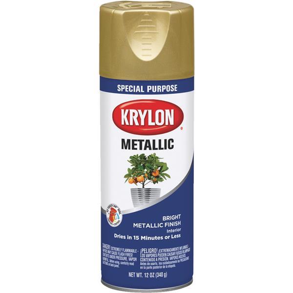Krylon Metallic Gloss Spray Paint 12oz Bright Gold 1 Each K01701007 K01701A77