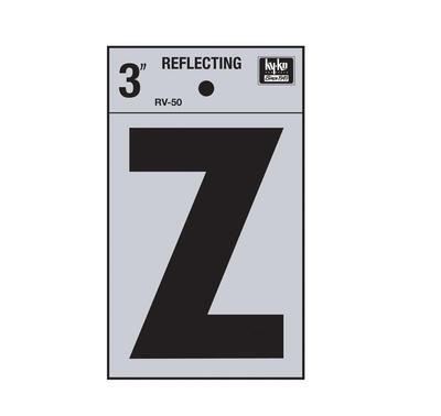 Hy-Ko Reflective Letter Z 3 Inch  1 Each RV-50/Z