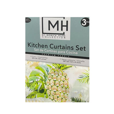 Monica Home Kitchen Curtain 1 Each 742-1407183: $31.77