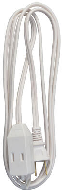 Ho Wah Genting Extension Cord 16/2 6 Foot White 1 Each 09411ME