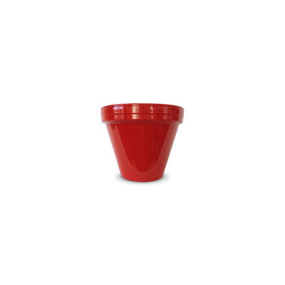 Ceramic Flower Pot 4.5 Inch Red 1 Each PCSBX-4-R