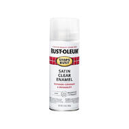 Rust-Oleum Stops Rust Satin Enamel Spray Paint 12oz Clear 1 Each 285092: $41.77