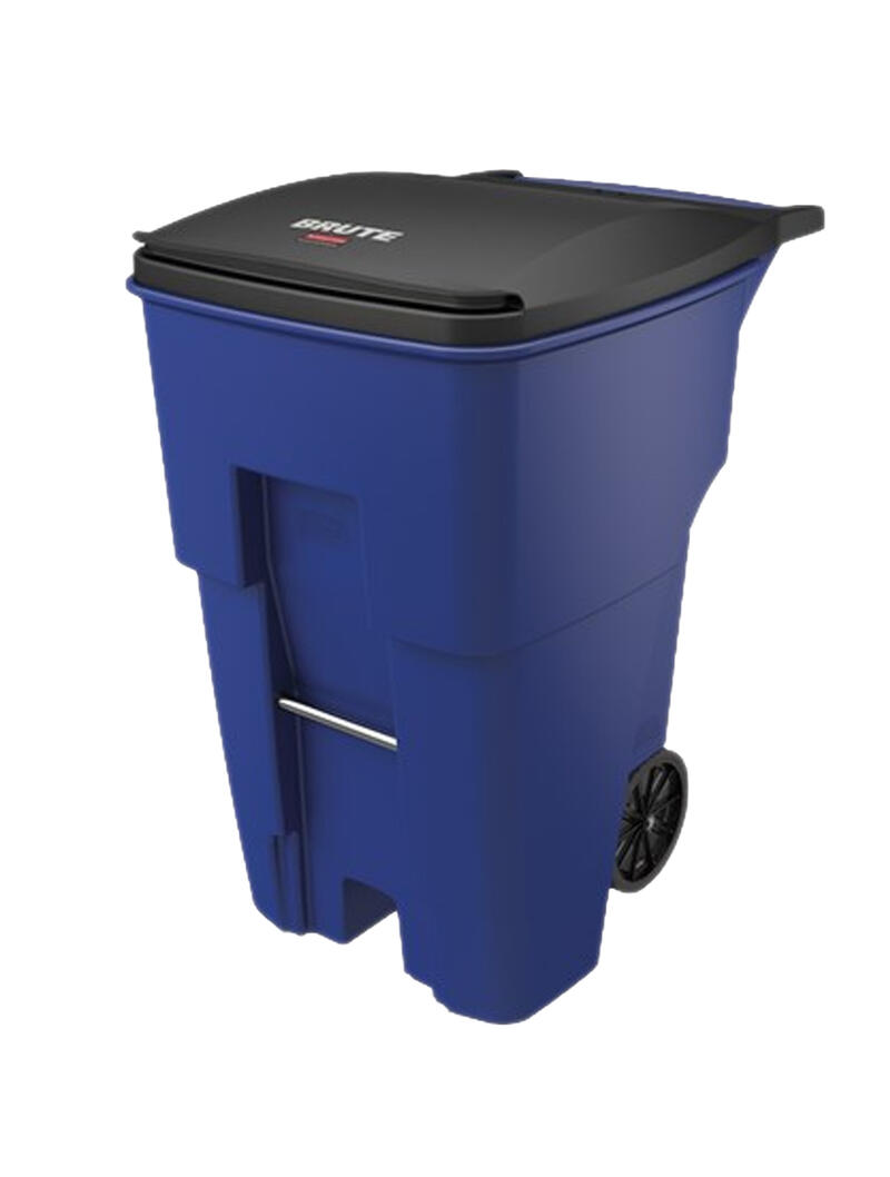  Rubbermaid Rollout Trash Can  95 Gallon Blue  1 Each  FG9W2273BLUE