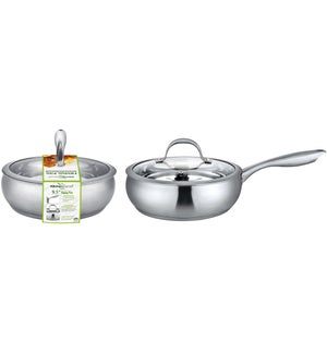 FRYING PAN W/GLAS LID 9.5