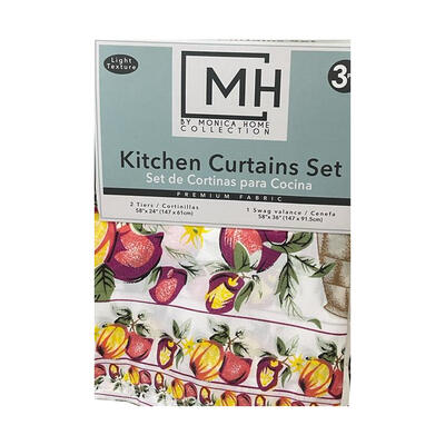 Monica Home Kitchen Curtain 1 Each 742-1407179: $31.77