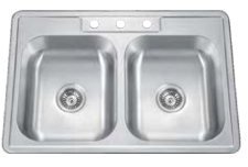 Brown USA Sink 33x22x8x0.8 Stainless Steel 1 Each BM33228